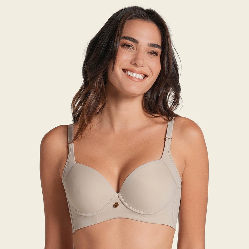 Leonisa Back Smoothing Bras for Women, Full Coverage Underwire Bra, Adjustable Hook & Eye Closure, Beige - Image 5